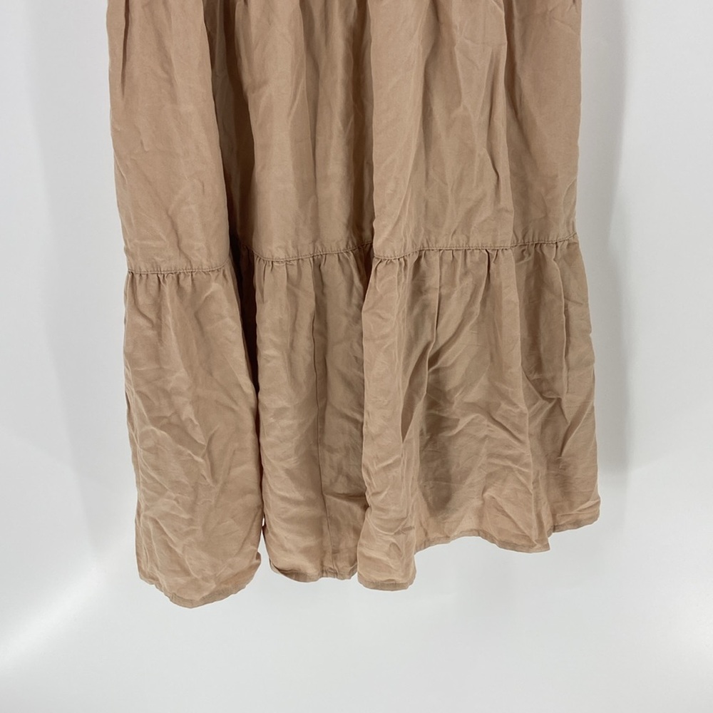 The Drop beige tiered flouncy ruffle hem maxi sun dress neutral spring summer - Picture 5 of 16
